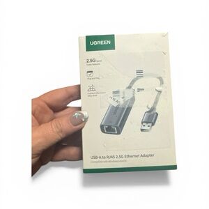 Gray USB-A to RJ45 2.5G Ethernet Adapter – High-Speed Wired Networking